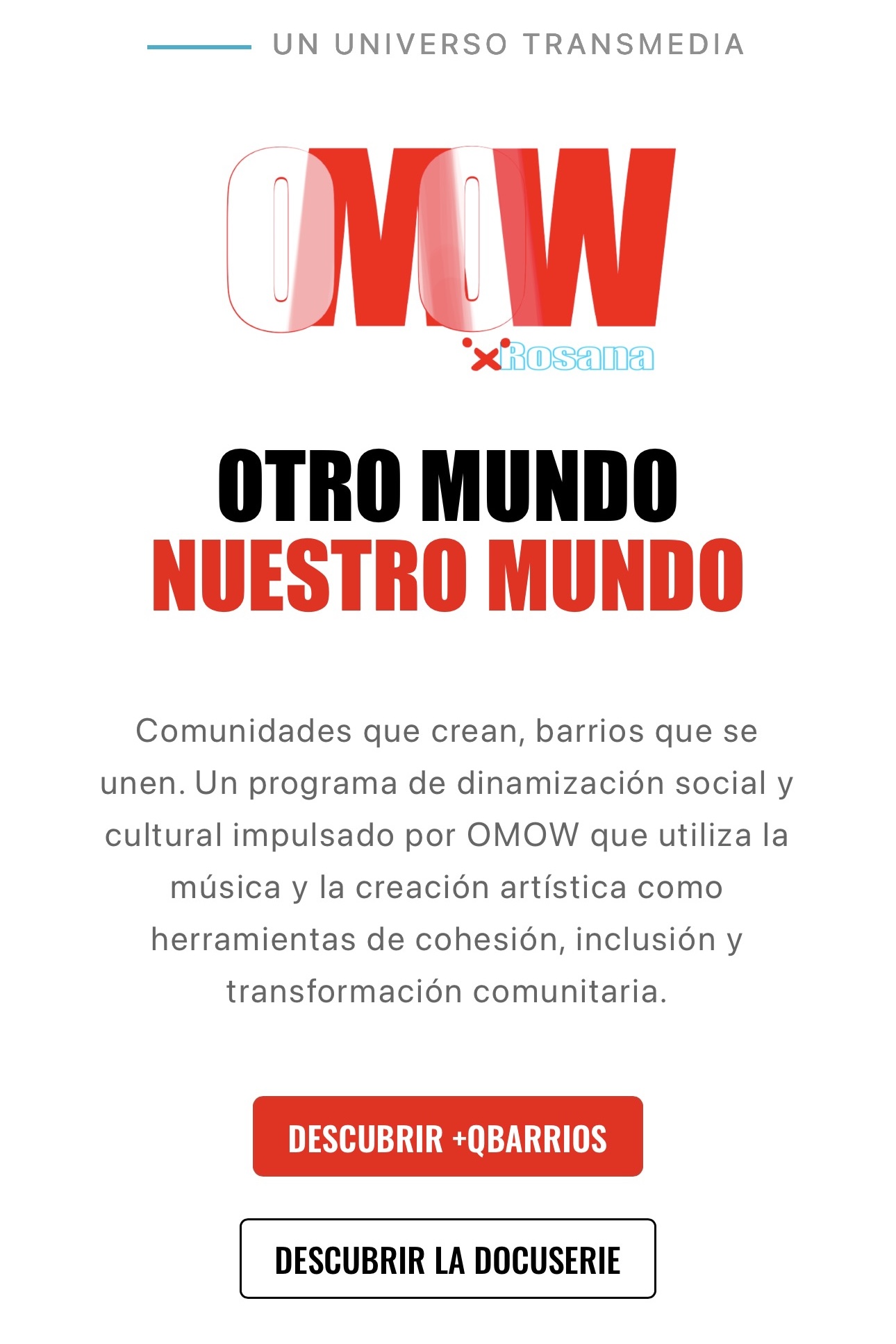 OMOW - Otro Mundo, Our World - Rosana