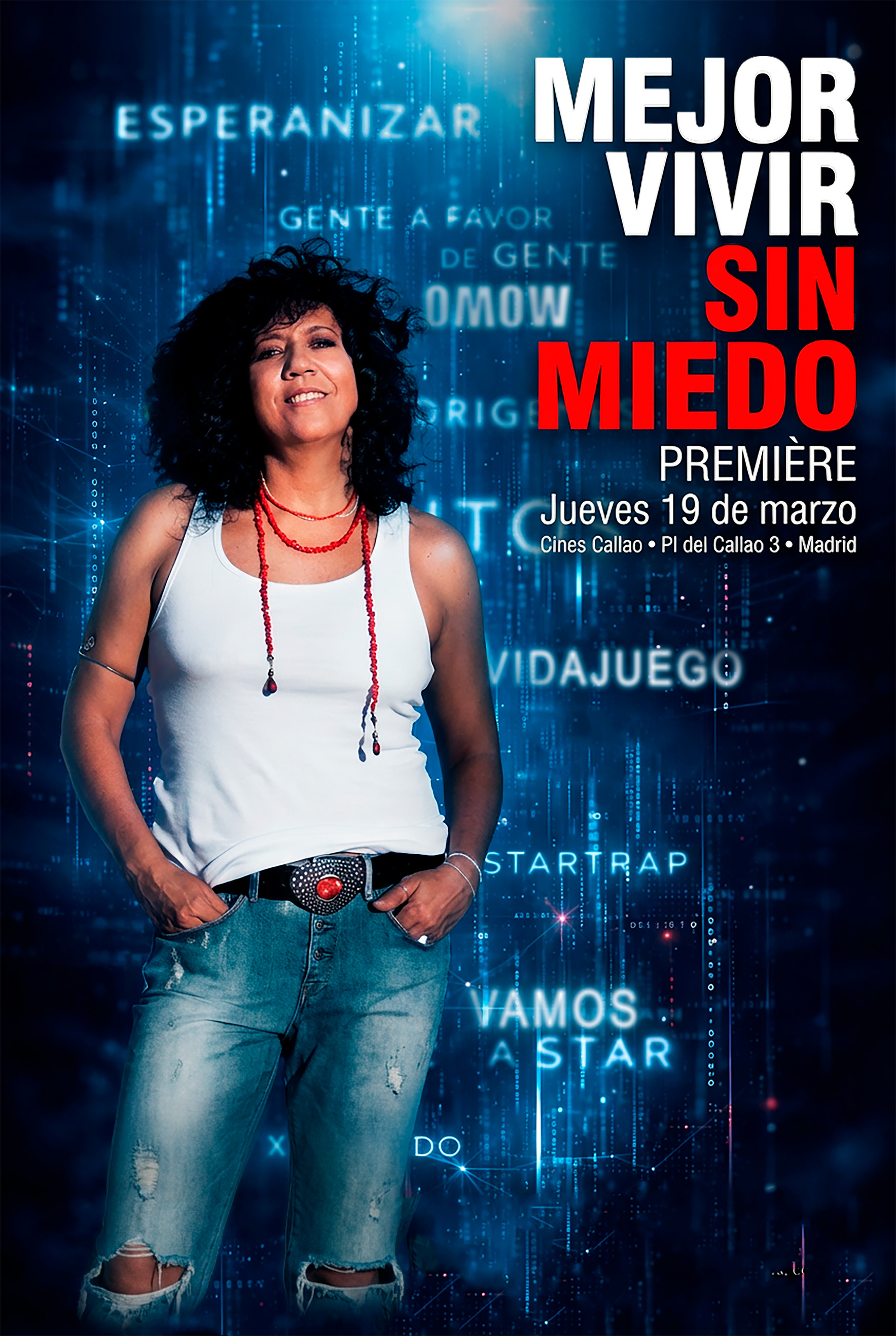 Cartel de la Premi&egrave;re de Mejor Vivir Sin Miedo - Rosana en Cines Callao